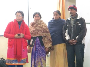 Here are garbage and housekeeping workers who have been organized by Nidan.