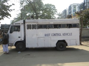 We didn't see any riots, but the district has had some unrest lately which was in the papers.