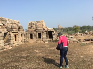 This temple ruin is outside the park, about a 15 minute walk. It is the oldest.