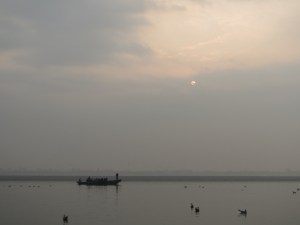 The sun peeked out for a minute.